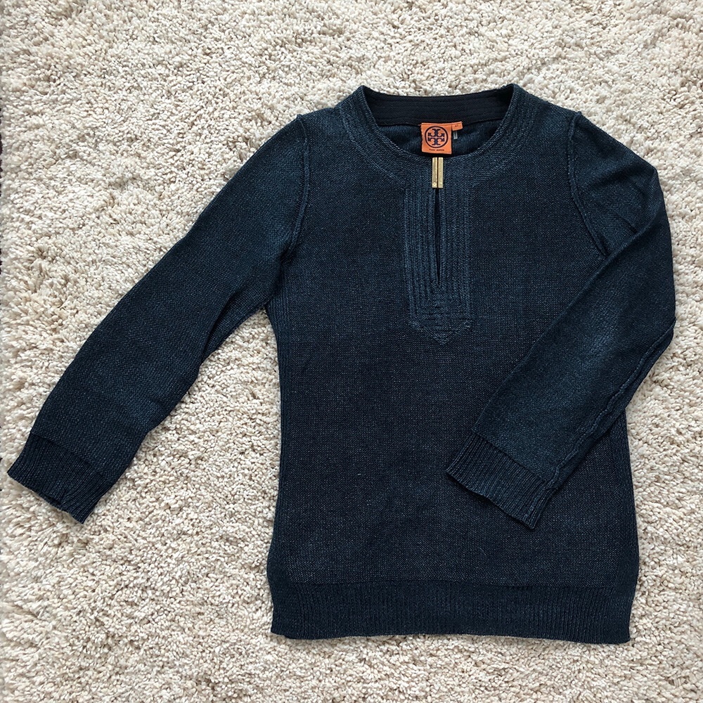 Tory Burch Linen Knit Tunic sweater